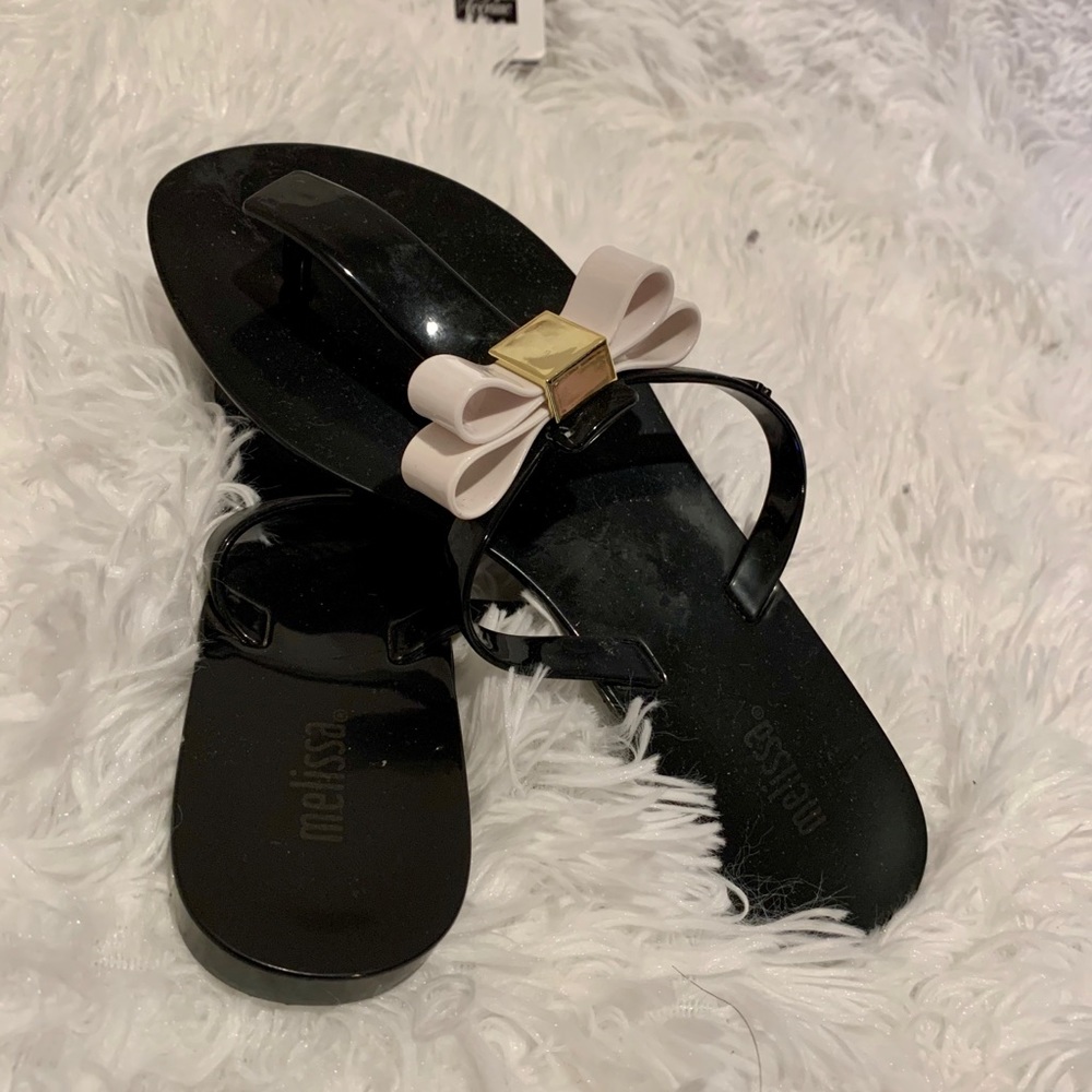 Melissa candy 🍬 black and white slipper